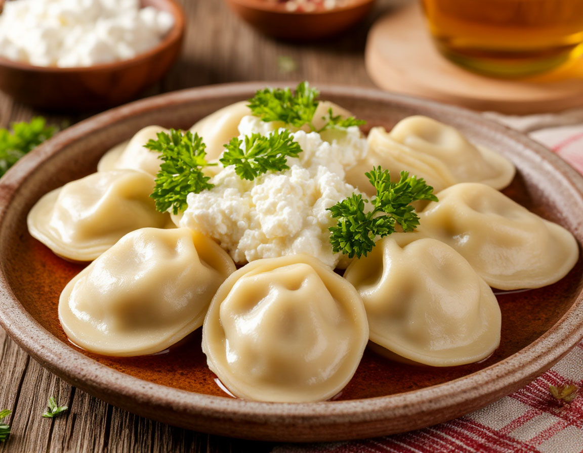 Пельмени с зеленью и творогом: полезный и вкусный выбор для вегетарианцев