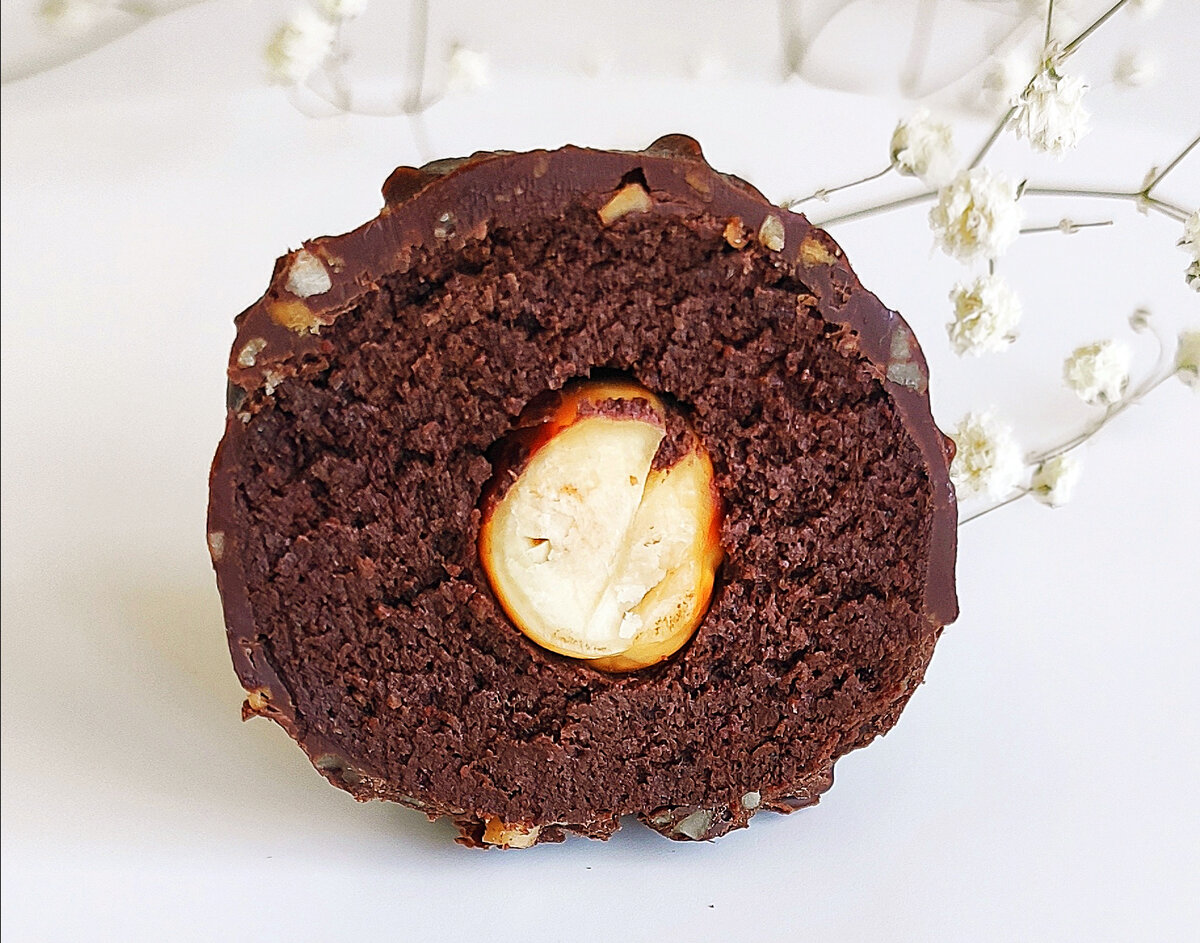 Пирожное картошка без сахара, лактозы и глютена под глазурью Ferrero Rocher