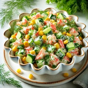 Крабовый салат: привычные ингредиенты, неожиданный вкус