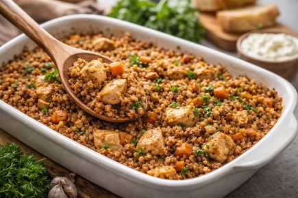 Учимся готовить гречку по-новому: запечённая с курицей