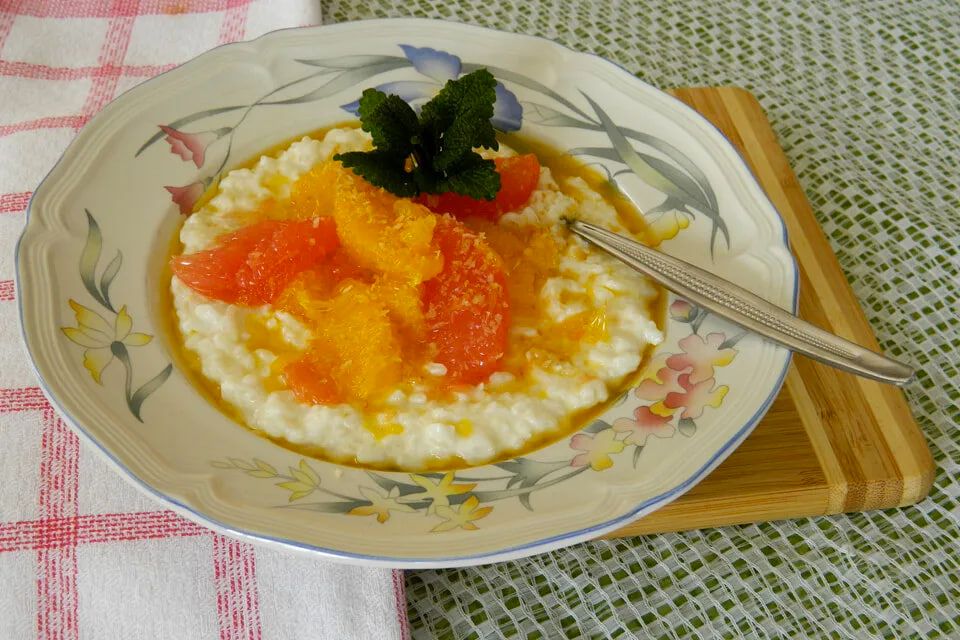 Рисовый пудинг с цитрусовым акцентом