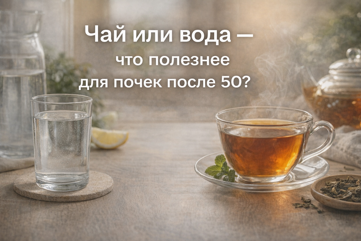 Чай или вода: что выбрать для здоровья почек после 50