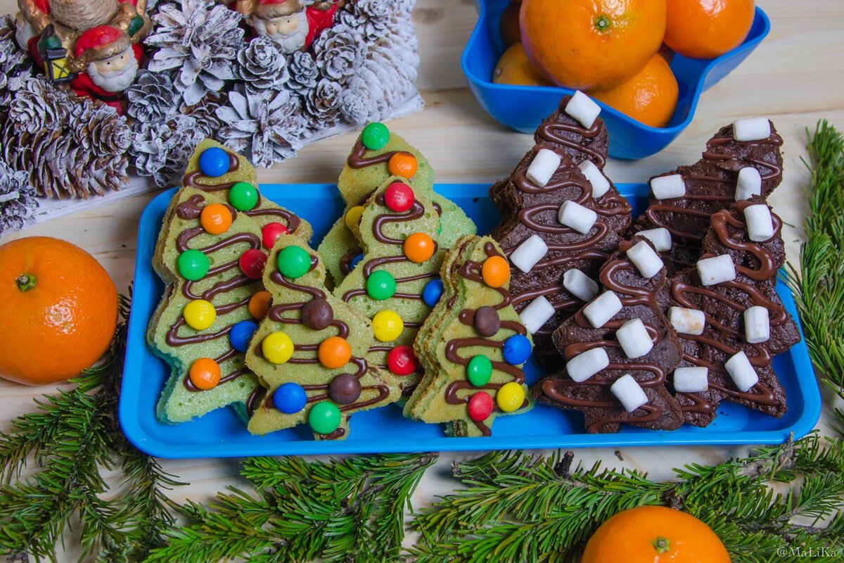 Новогодние елочки: два варианта сладкого угощения на праздник