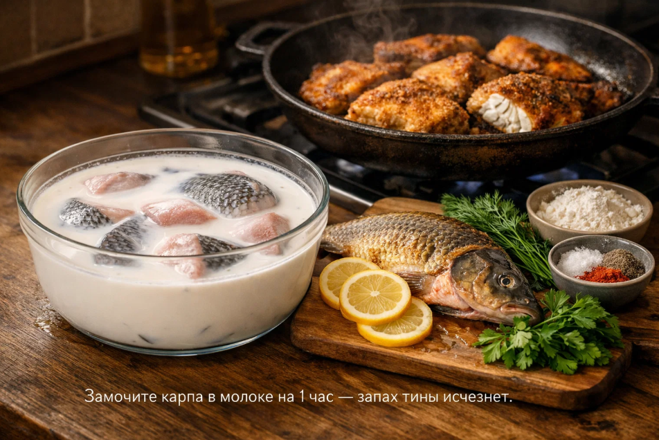 Как приготовить карпа без запаха тины